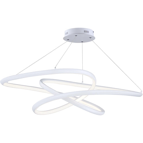 ET2 Contemporary Lighting E30647-MW Twisted 26.25 Inch LED Pendant Ceiling Light - CCT: 3000K - Finish: Matte White