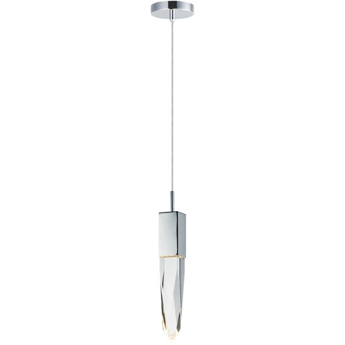 ET2 Contemporary Lighting E31242-20PC 5" Quartz 1-Light LED Mini Pendant Ceiling Light - Color Temperature: 3000 K - Finish: Polished Chrome