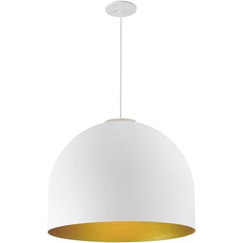 ET2 Contemporary Lighting E34606-54WTGLD 20" Foster LED Pendant Ceiling Light - Finish: White And Gold