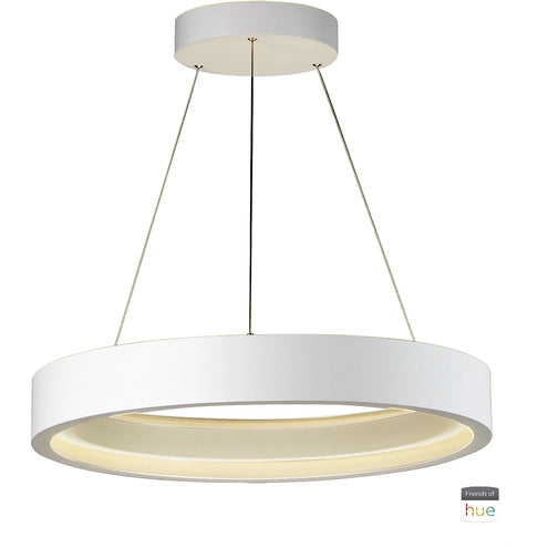 ET2 Contemporary Lighting E35004-MW 29" iCorona LED Pendent Ceiling Light - Finish: Matte White