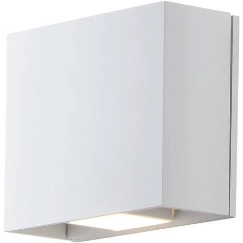 ET2 Contemporary Lighting E41328-WT Alumilux Cube 7" LED Outdoor Wall Sconce Light - Color Temperature: 3000K - Finish: White
