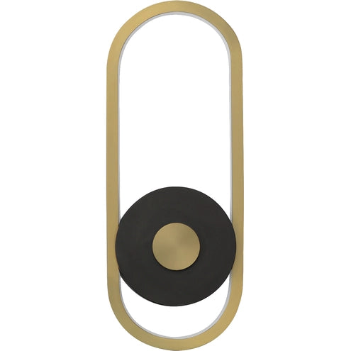 ET2 Contemporary Lighting E42104-BKGLD Gravity Medium LED Wall Sconce Light - CCT: 3000K - Finish: Black and Gold