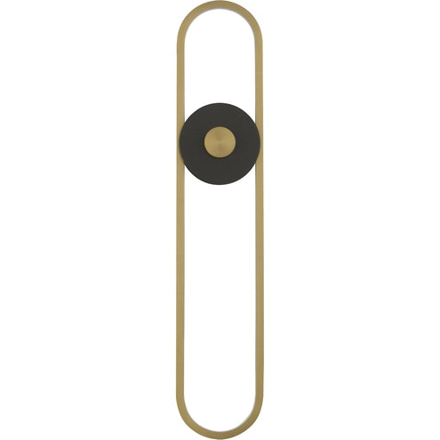 ET2 Contemporary Lighting E42108-BKGLD 30" Gravity LED Outdoor Wall Mount Light - Finish: Black And Gold