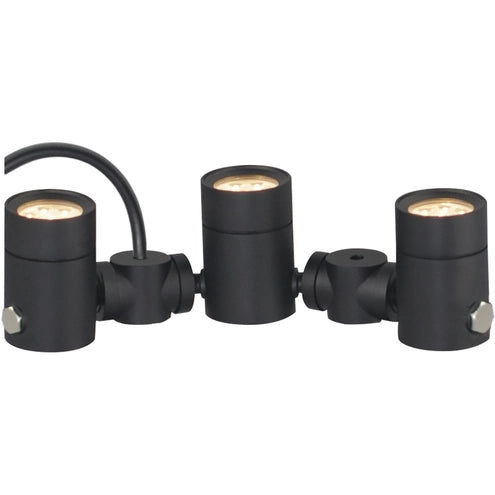 ET2 Contemporary Lighting E42313-BK 3-Light Tree Hugger Outdoor Pathway Spot Light - Finish: Black
