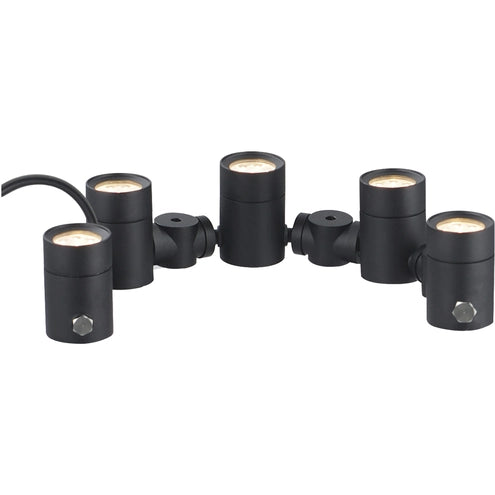 ET2 Contemporary Lighting E42315-BK 5-Light Tree Hugger Outdoor Pathway Spot Light - Finish: Black