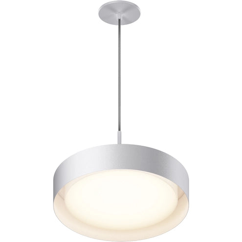 ET2 Contemporary Lighting E51013-WT 16" Echo 1-Light LED Pendant Ceiling Light - Color Temperature: 5CCT Selectable- Finish: White