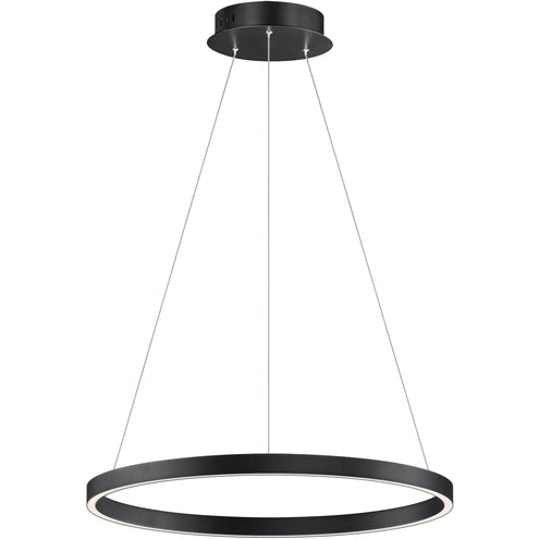ET2 Contemporary Lighting E52724-BK Groove 24" Pendant Ceiling Light - 5CCT Selectable - Finish: Black
