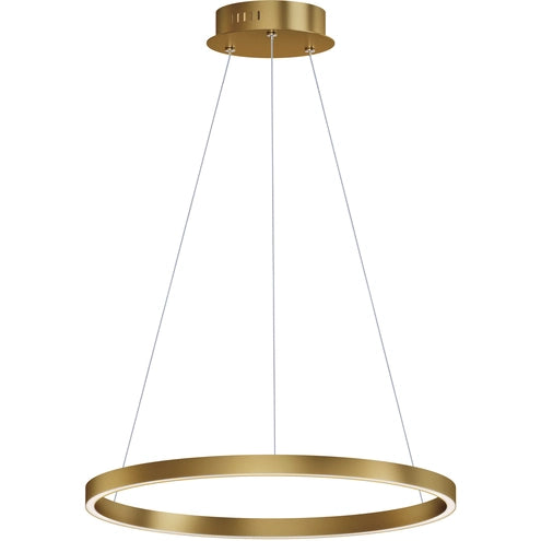 ET2 Contemporary Lighting E52724-GLD Groove 24" Pendant Ceiling Light - 5CCT Selectable - Finish: Gold