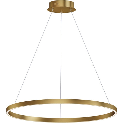 ET2 Contemporary Lighting E52726-GLD Groove 32" Pendant Ceiling Light - 5CCT Selectable - Finish: Gold
