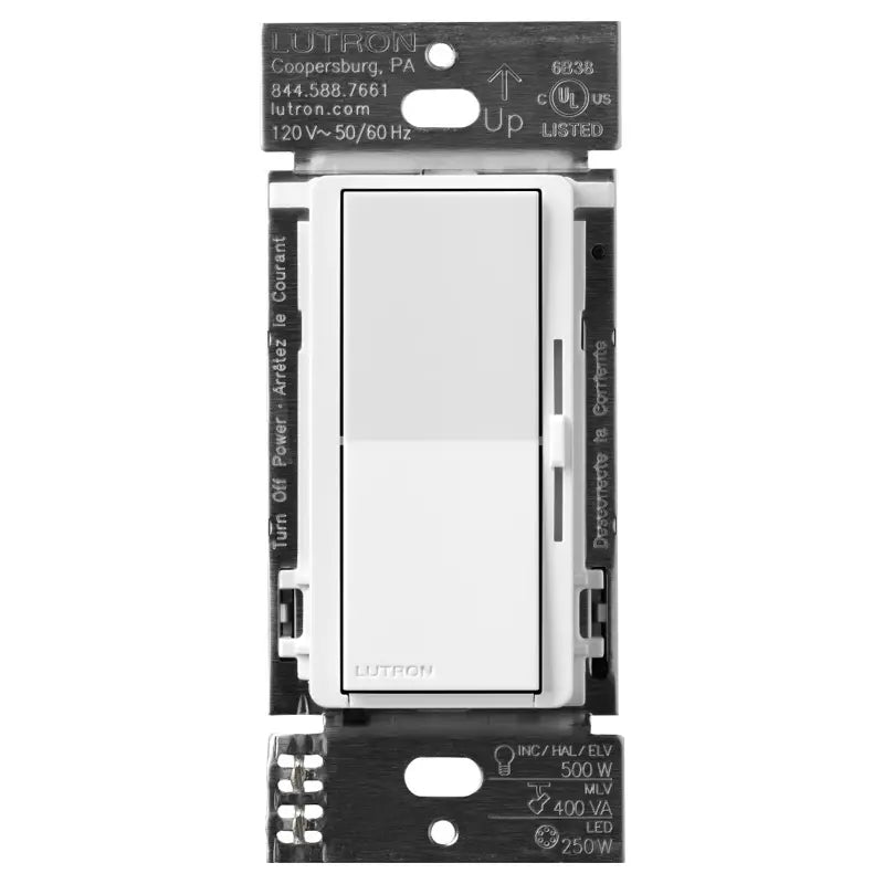 Lutron DVRF-5NE-WH Caseta Diva Smart ELV+ Dimmer - Finish: White - Input Voltage: 120V