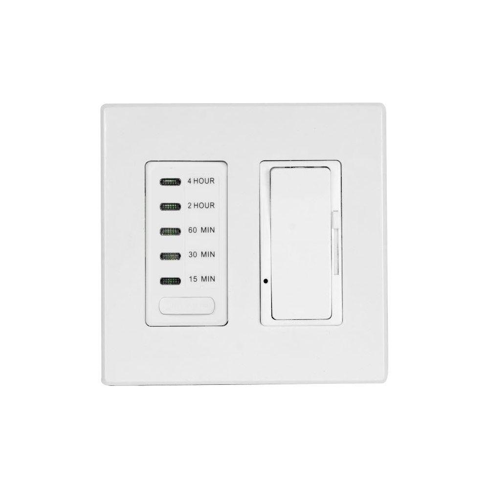 Eurofase EFSWTD1 One Digital Dimmer and One Digital Timer with White Screwless Plate and Box - White