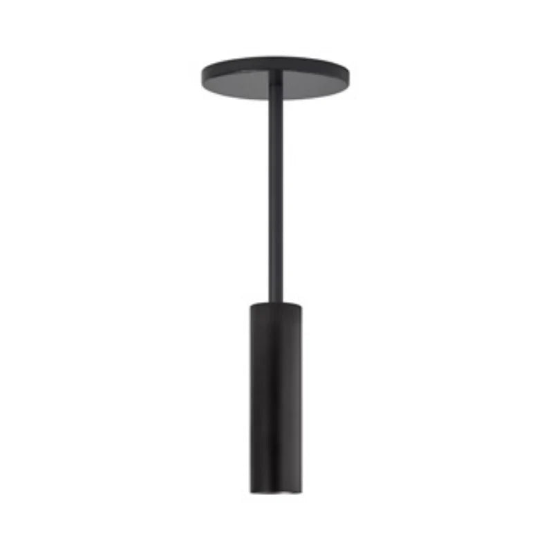 Visual Comfort Architectural ENCY2RP-L129WD2D-UNV-AB ENTRA 2" 12W Fixed LED Cylinder Pendant Mount, Brushed Aluminum Reflector, Black Cylinder, Warm Dim 3000K–1800K, 20° Beam Spread