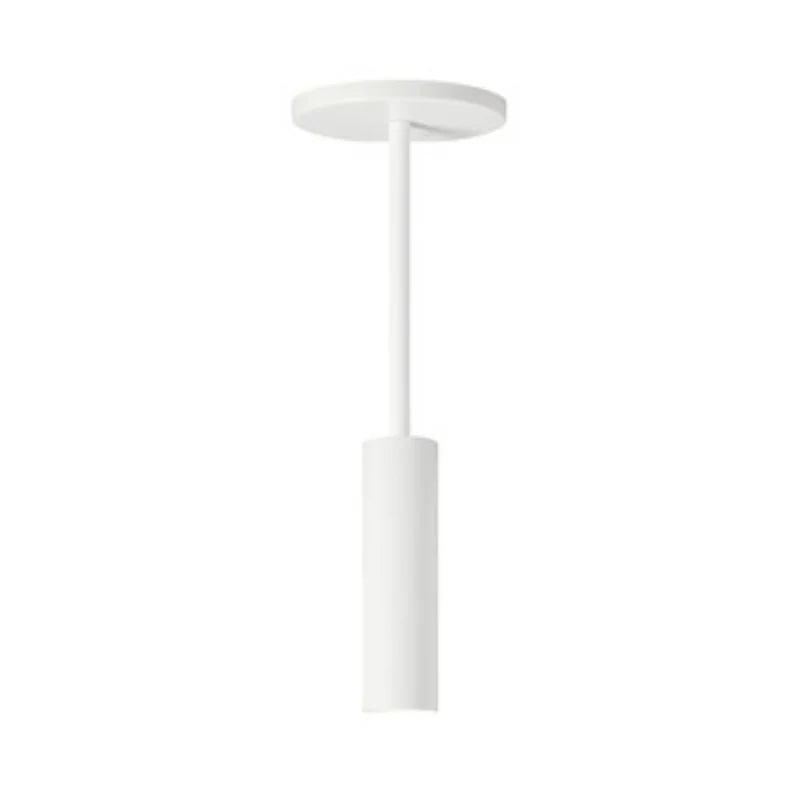 Visual Comfort Architectural ENCY2RP-L129WD4D-UNV-AW ENTRA 2" 12W Fixed LED Cylinder Pendant Mount, Brushed Aluminum Reflector, White Cylinder, Warm Dim 3000K–1800K, 40° Beam Spread