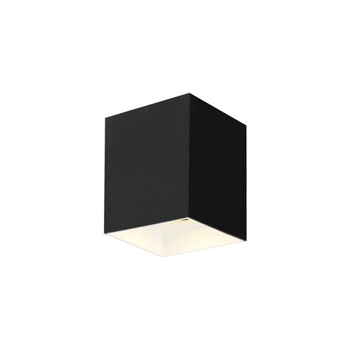 Visual Comfort Modern Collection 700FMEXO640BW-LED935 Sean Lavin Exo 5.2 Inch Matte Black-White Flush Mount 14W LED 90 CRI 3500K 40°