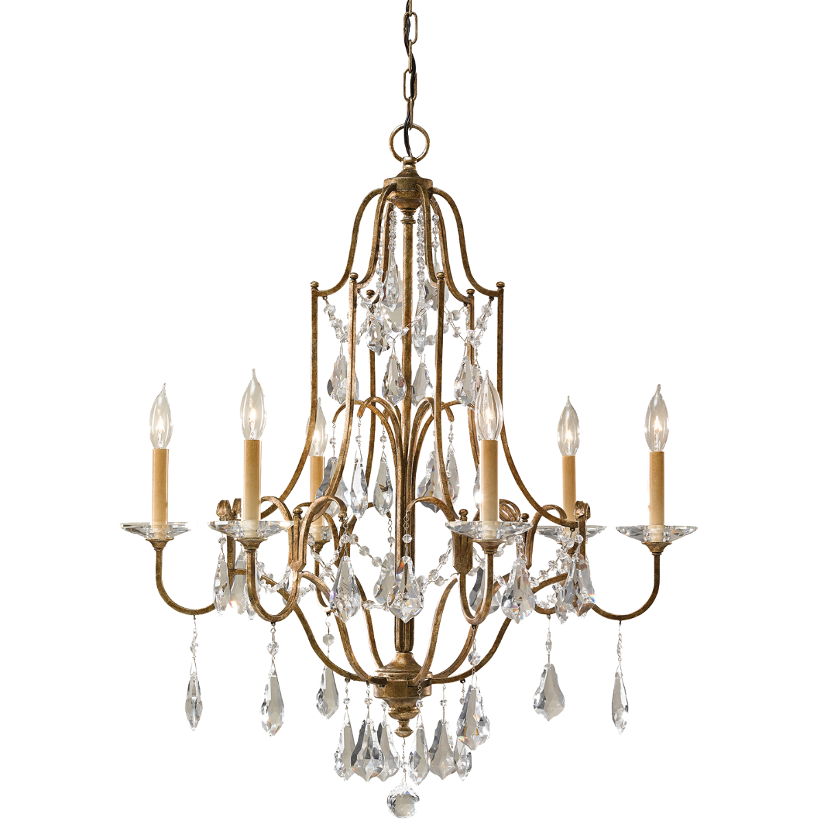 Generation Lighting Valentina 6 light oxidized bronze chandelier ceiling light