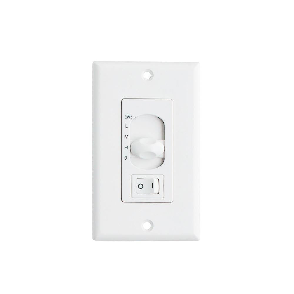Maxim Lighting FCT88801WT AC Wall Control Light Dimming and Fan Control White