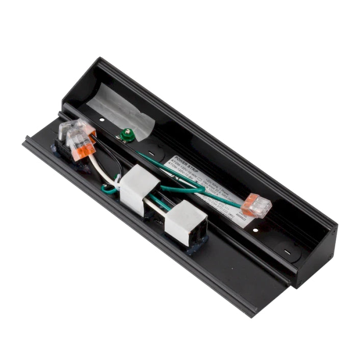 American Lighting ATOM-120V-10-BK Atom 10" Power Strip, 2 Receptacles, Voltage 120V, Black Finish