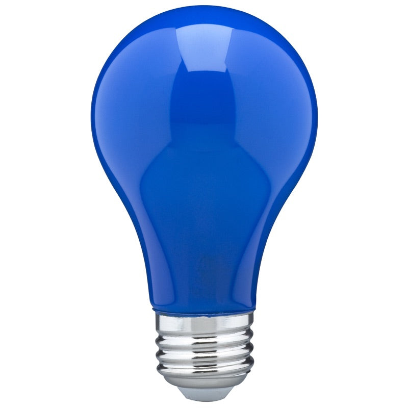 SATCO S14985 A19 LED Lamp,  Ceramic Blue, E26, 360° Beam Angle, Wattage 8W, Voltage 120V