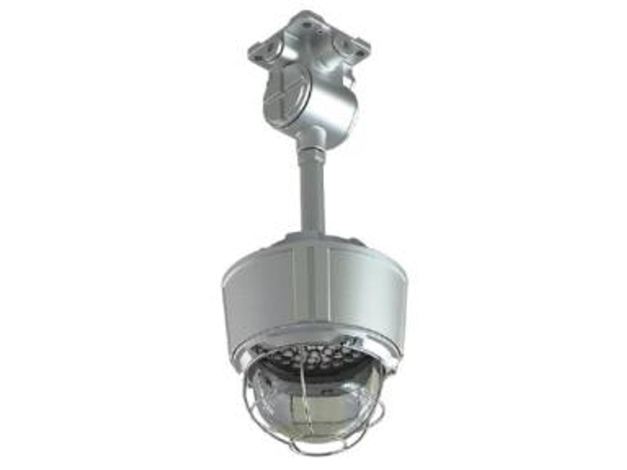 MaxLite HL-LB23U-50SP 11In Short Pendant Mount, Hazardous Location Lowbay, Class I Division 2, Wattage 23W, Voltage 120-277V, Wide Dist., Color Temperature 5000K, Grey