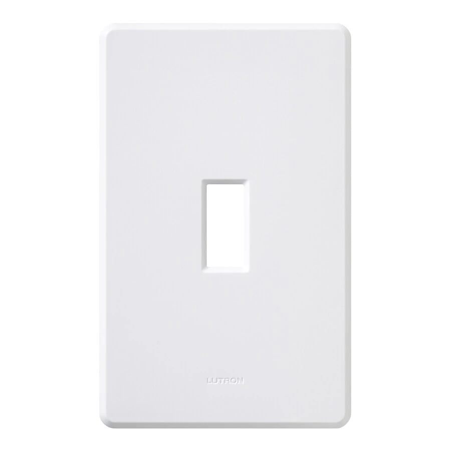 Lutron FG-1-WH Fassada 1-Gang Traditional Wall Plate - Finish: Matte - Color: White