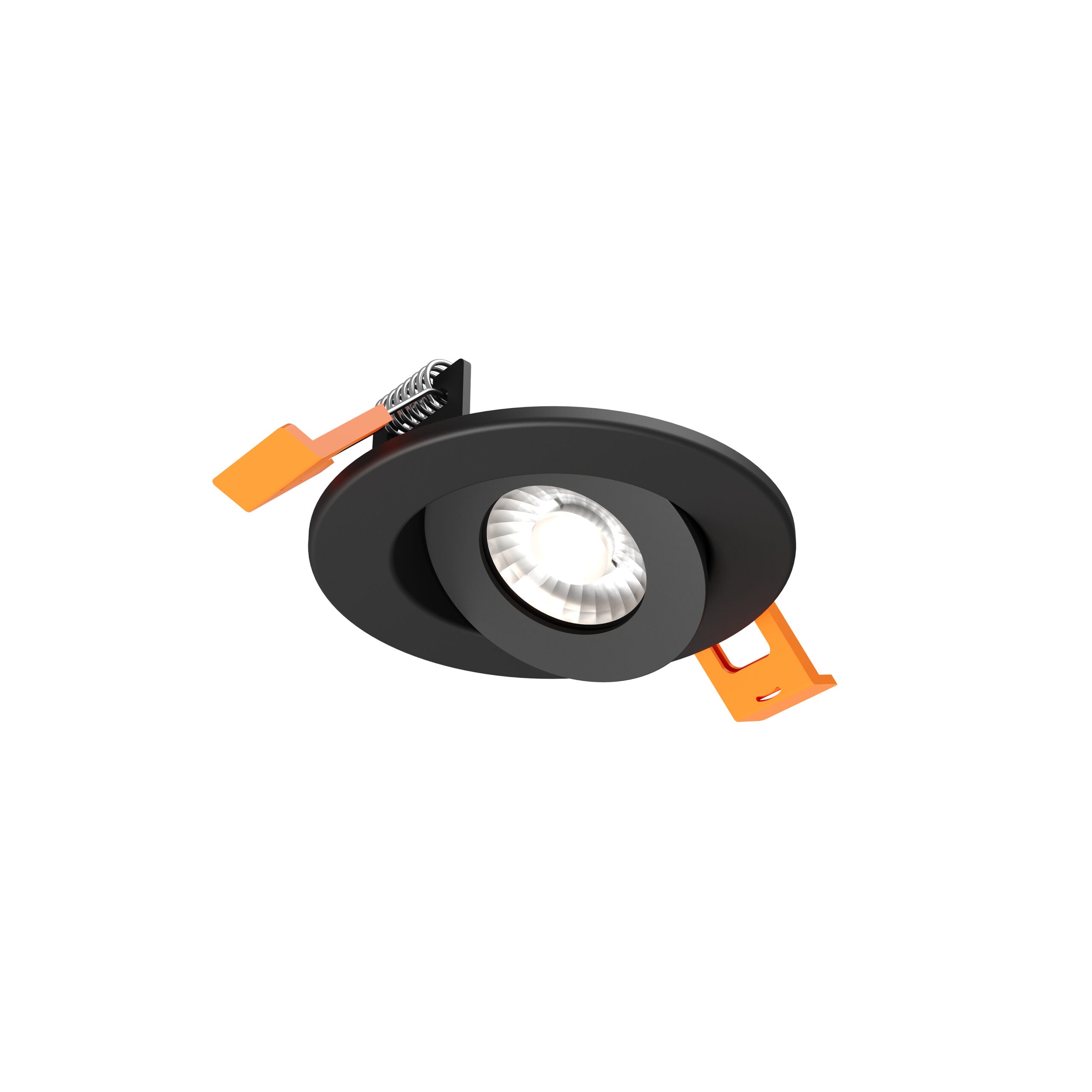 DALS Lighting FGM2-CDW-BK 2″ Flat Round Gimbal Recessed Downlight - 120V - CCT: 5CCT + 3000K – 2200K - Finish: Black