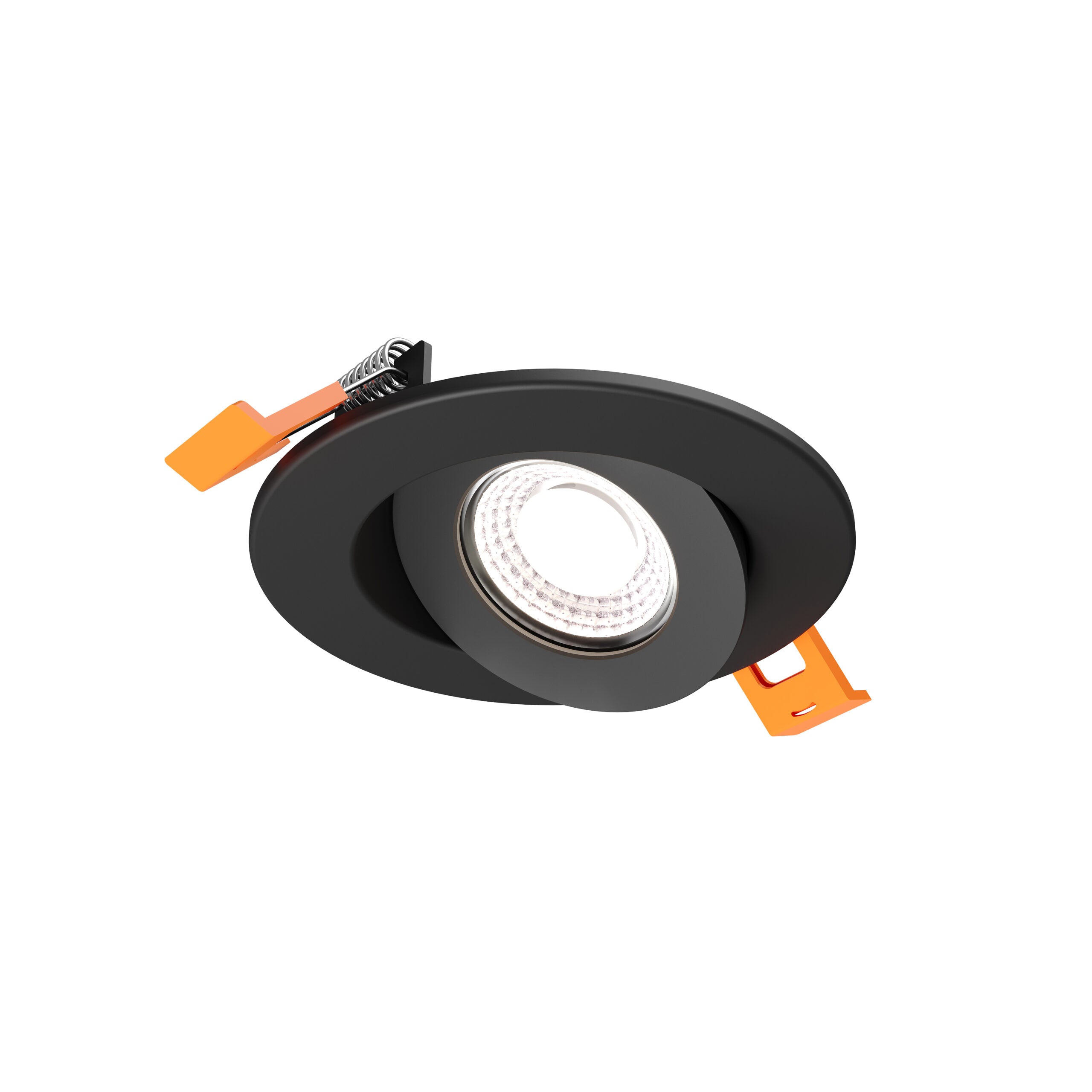 DALS Lighting FGM3-CDW-BK 3″ Flat Round Gimbal Recessed Downlight - 120V - CCT: 5CCT + 3000K – 2200K - Finish: Black
