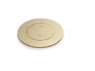 Lew Electric MOI4-PWR2-COMM4-DB15-BR-TSC Customizable, flush mounted, 2-Hour Fire Rated Poke-Through with four inch core, (2) single receptacle & (4) communication openings & (1) DB-15 opening, Threaded Security, Brass Finish