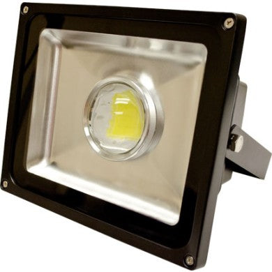 Dabmar Lighting DF5961-LB30-50K-B Powder Coated Cast Aluminium Flood Light, Black, Voltage 120V-277V, Wattage 30W, Color Temperature 50K