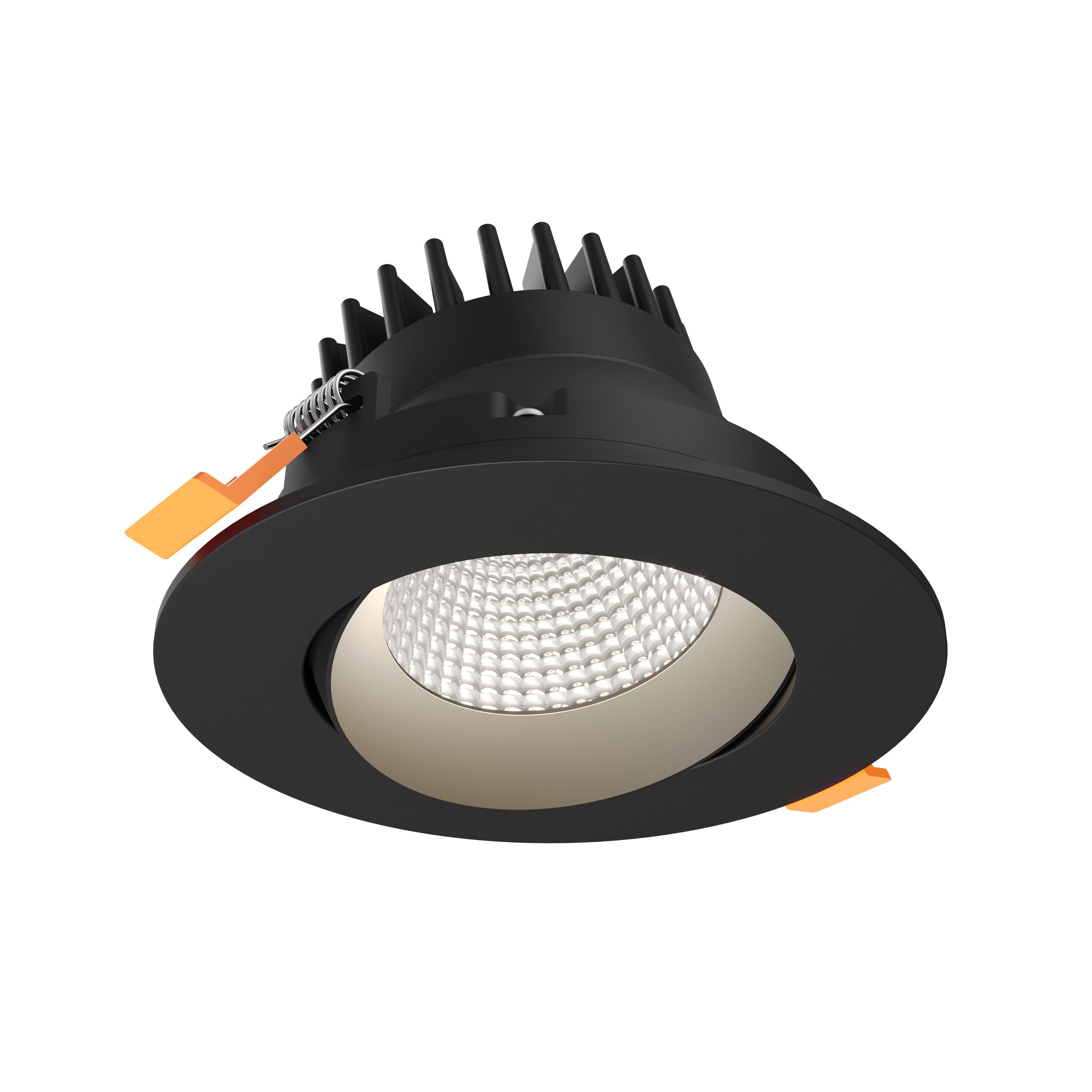 DALS Lighting GBR04-CDW-BK 4″ Round Regressed Gimbal Downlight - 120V - CCT: 5CCT & Dim-To-Warm - Finish: Black