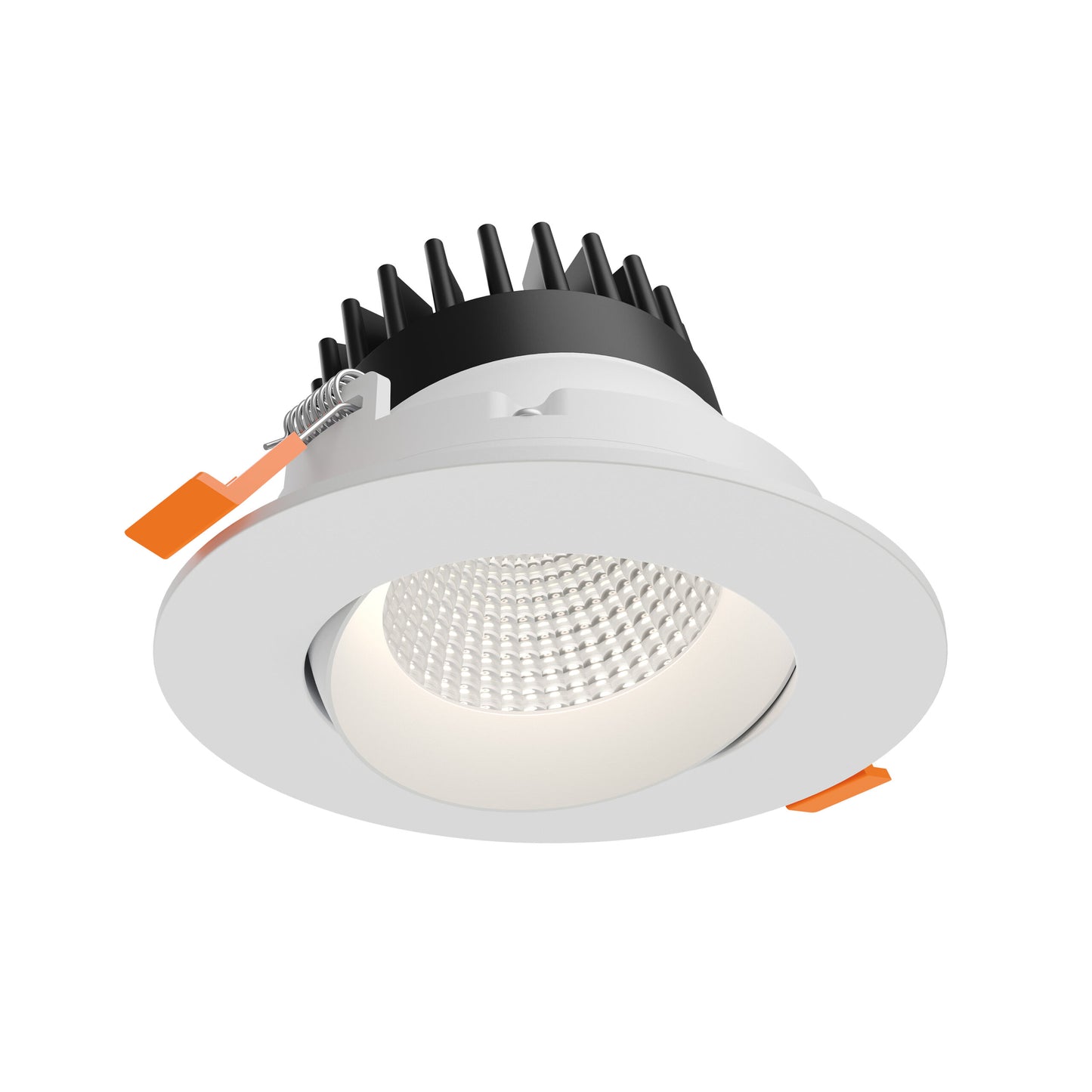 DALS Lighting GBR04-CDW-WH 4″ Round Regressed Gimbal Downlight - 120V - CCT: 5CCT & Dim-To-Warm - Finish: White