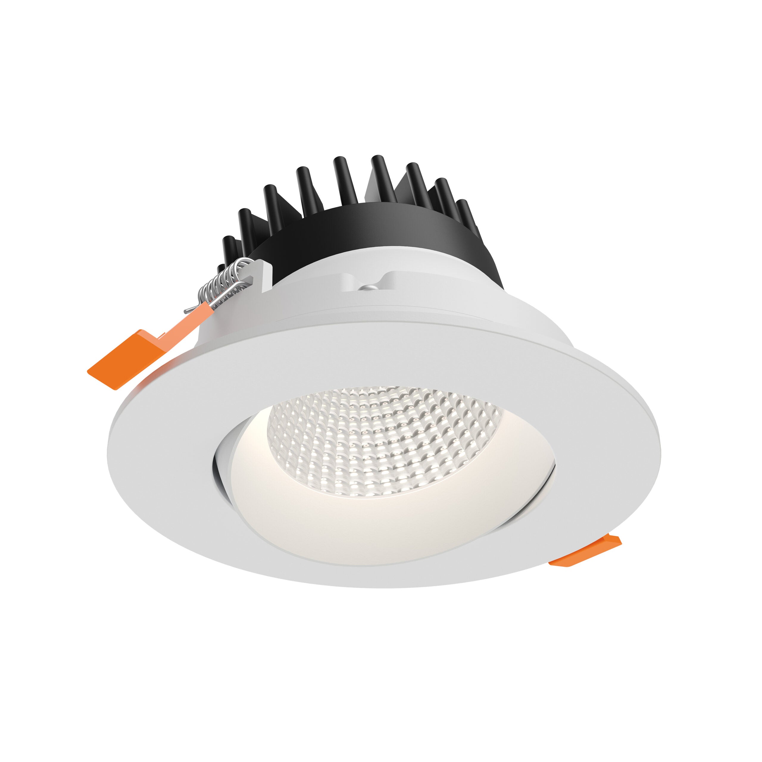 DALS Lighting GBR04-CDW-WH 4″ Round Regressed Gimbal Downlight - 120V - CCT: 5CCT & Dim-To-Warm - Finish: White