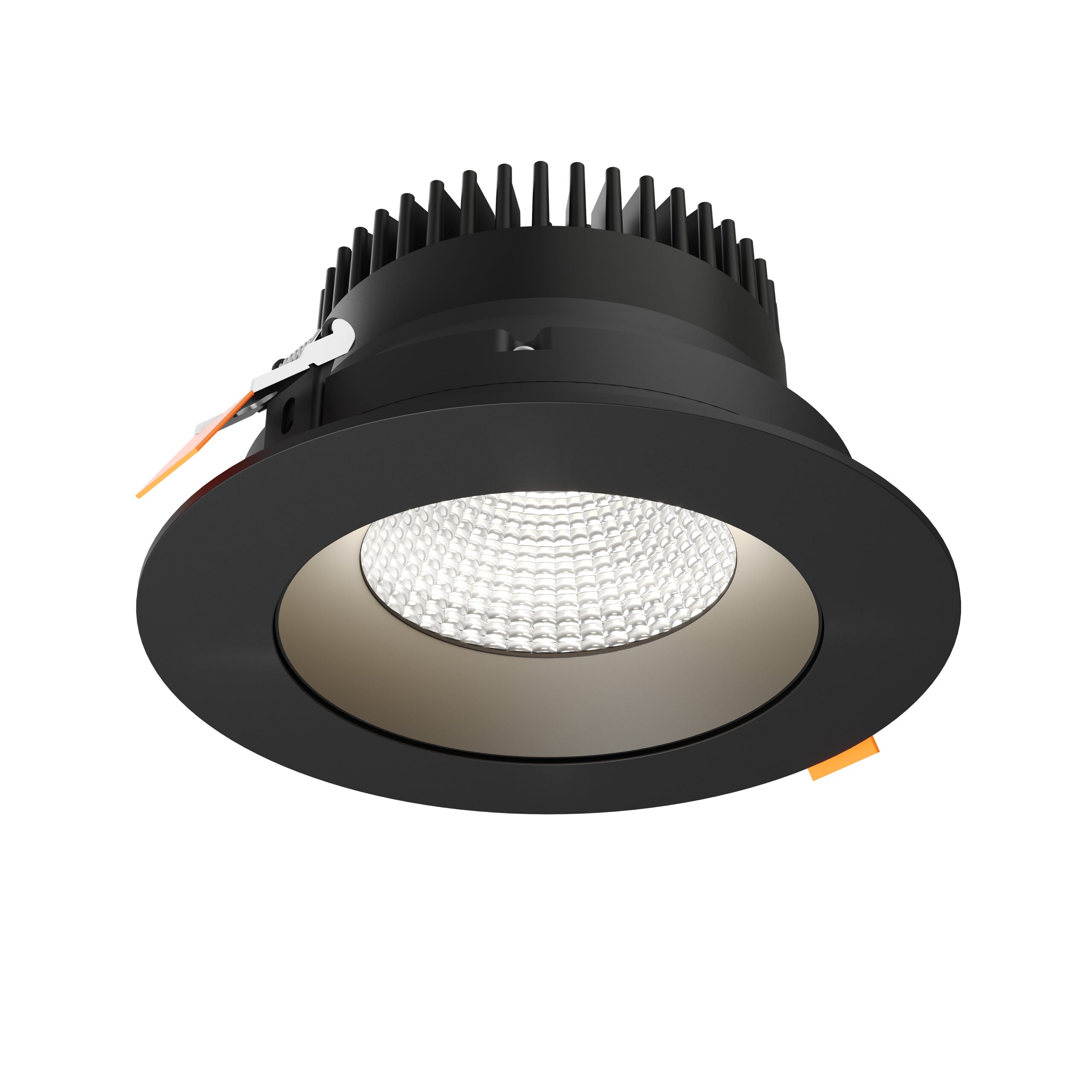 DALS Lighting GBR06-CDW-BK 6″ Round Regressed Gimbal Downlight - 120V - CCT: 5CCT & Dim-To-Warm - Finish: Black