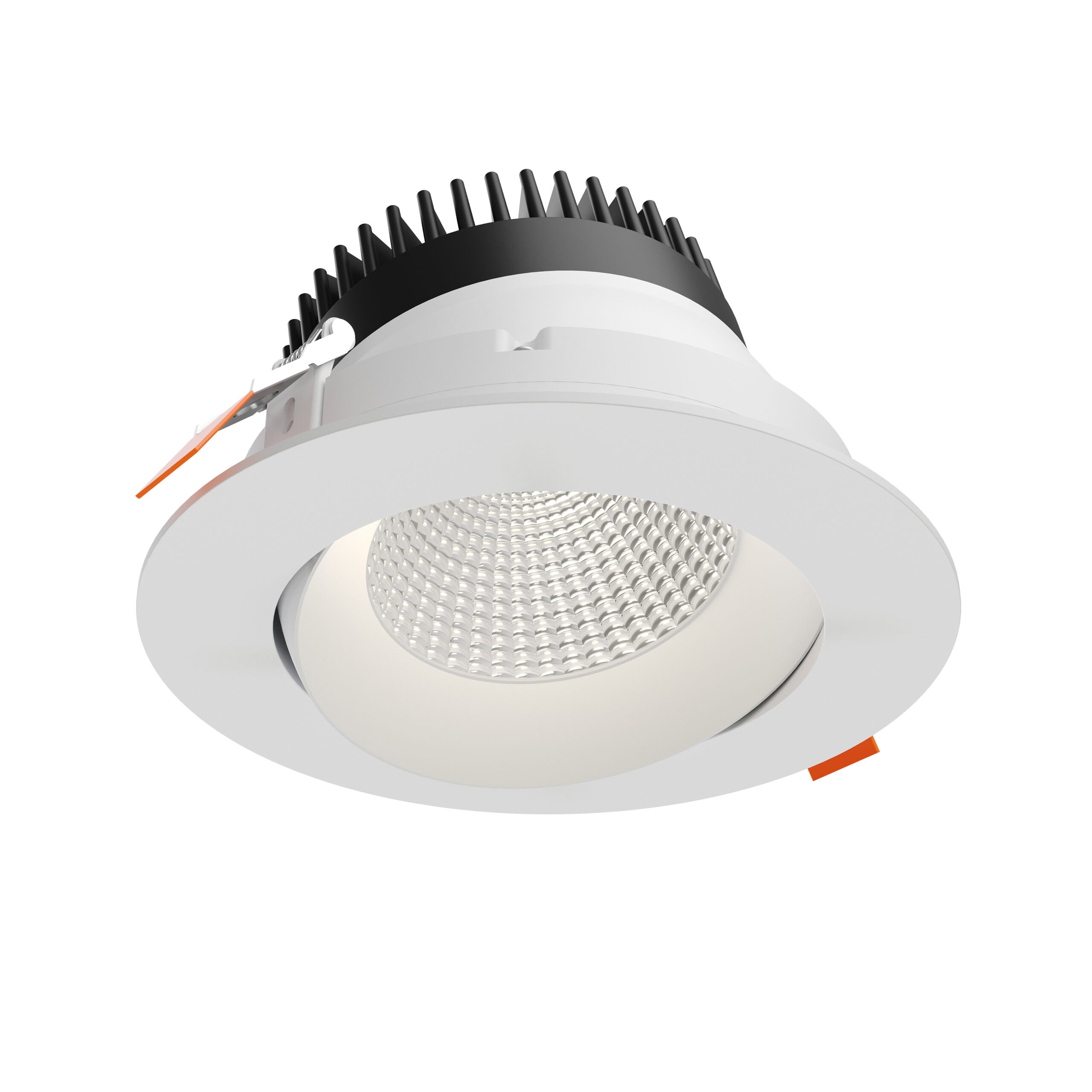 DALS Lighting GBR06-CDW-WH 6″ Round Regressed Gimbal Downlight - 120V - CCT: 5CCT & Dim-To-Warm - Finish: White