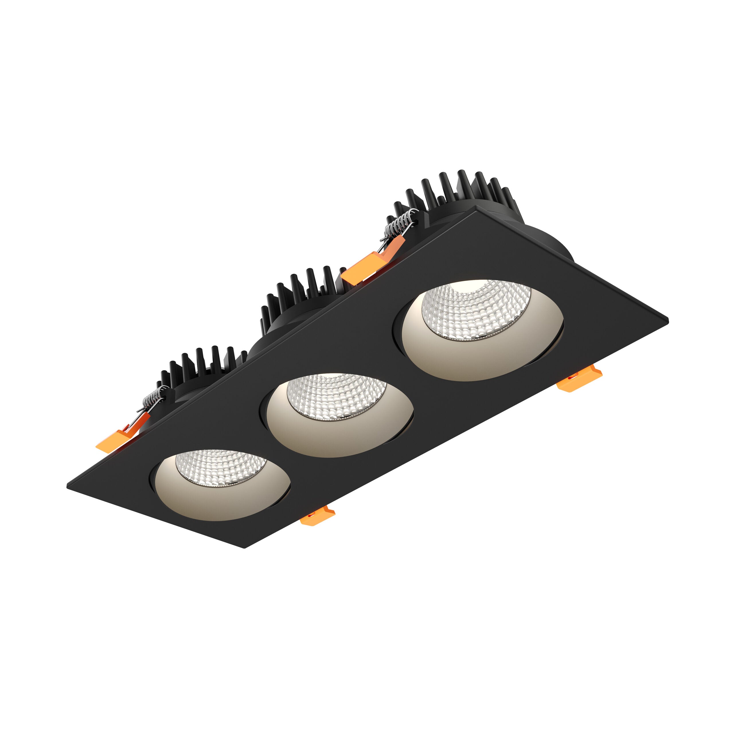 DALS Lighting GBR35-CDW-TRIO-BK 3.5″ Trio Regressed Gimbal Downlight - 120V - CCT: 5CCT & Dim-To-Warm - Finish: Black