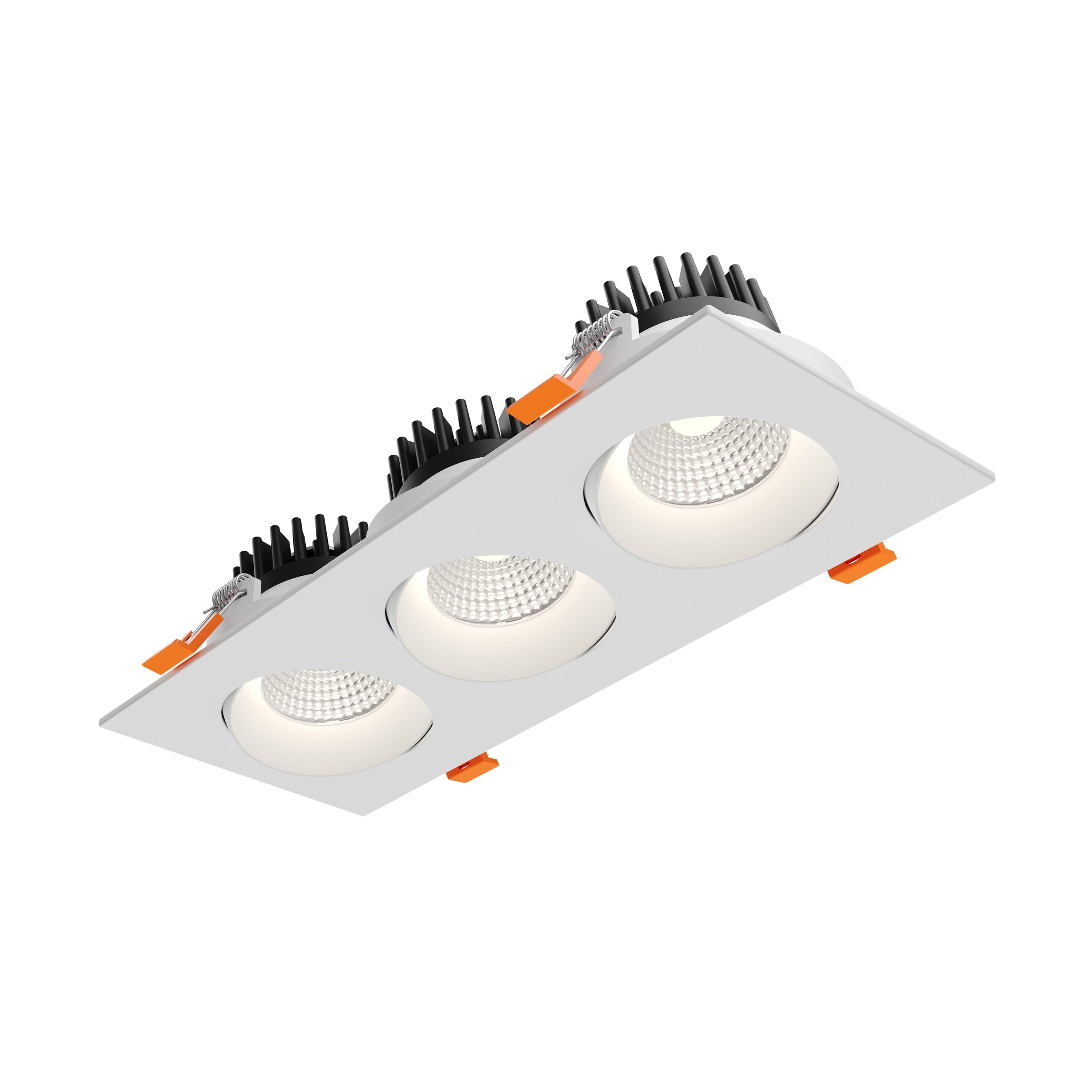 DALS Lighting GBR35-CDW-TRIO-WH 3.5″ Trio Regressed Gimbal Downlight - 120V - CCT: 5CCT & Dim-To-Warm - Finish: White