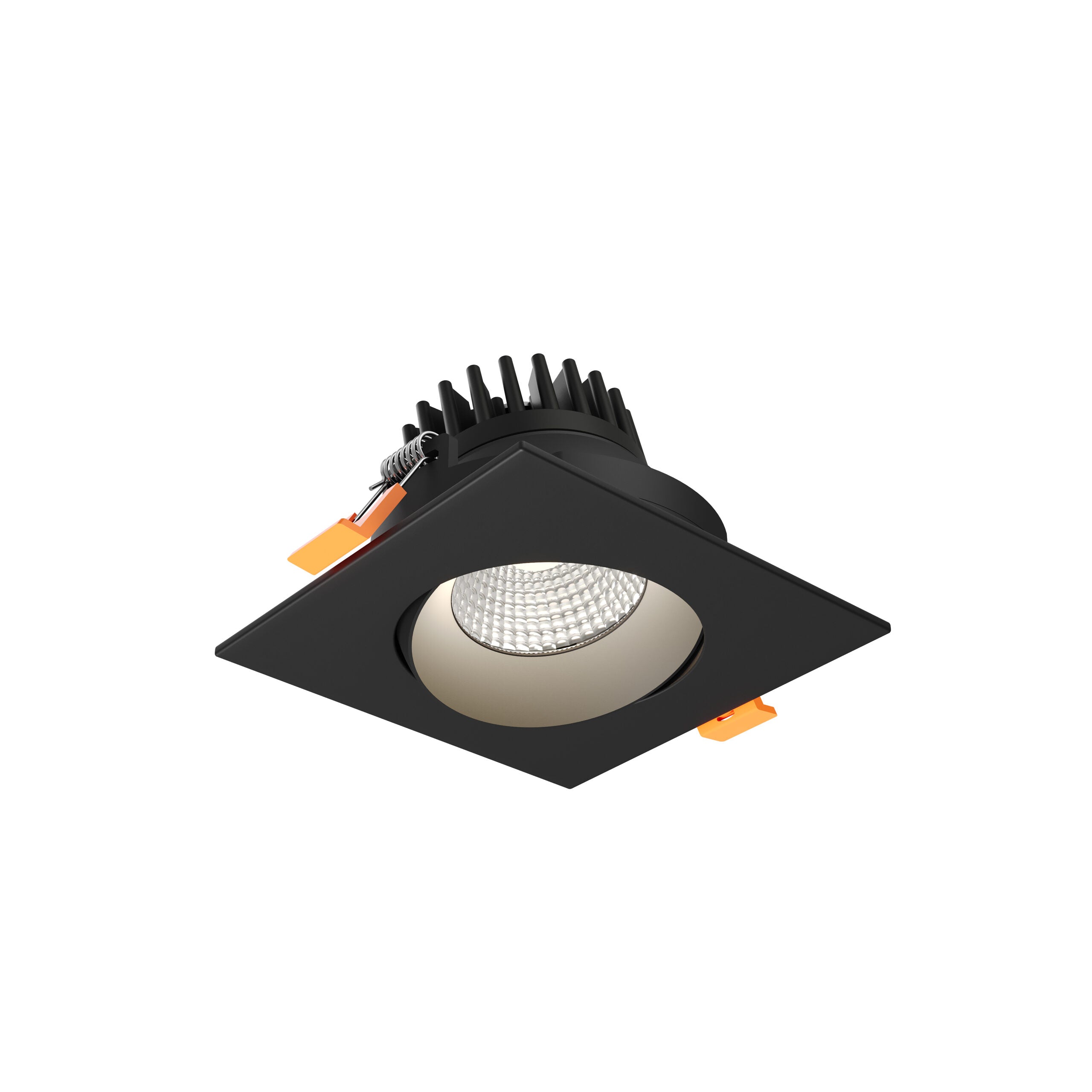 DALS Lighting GBR35SQ-CDW-BK 3.5″ Square Regressed Gimbal Downlight - 120V - CCT: 5CCT + 3000K – 2200K - Finish: Black