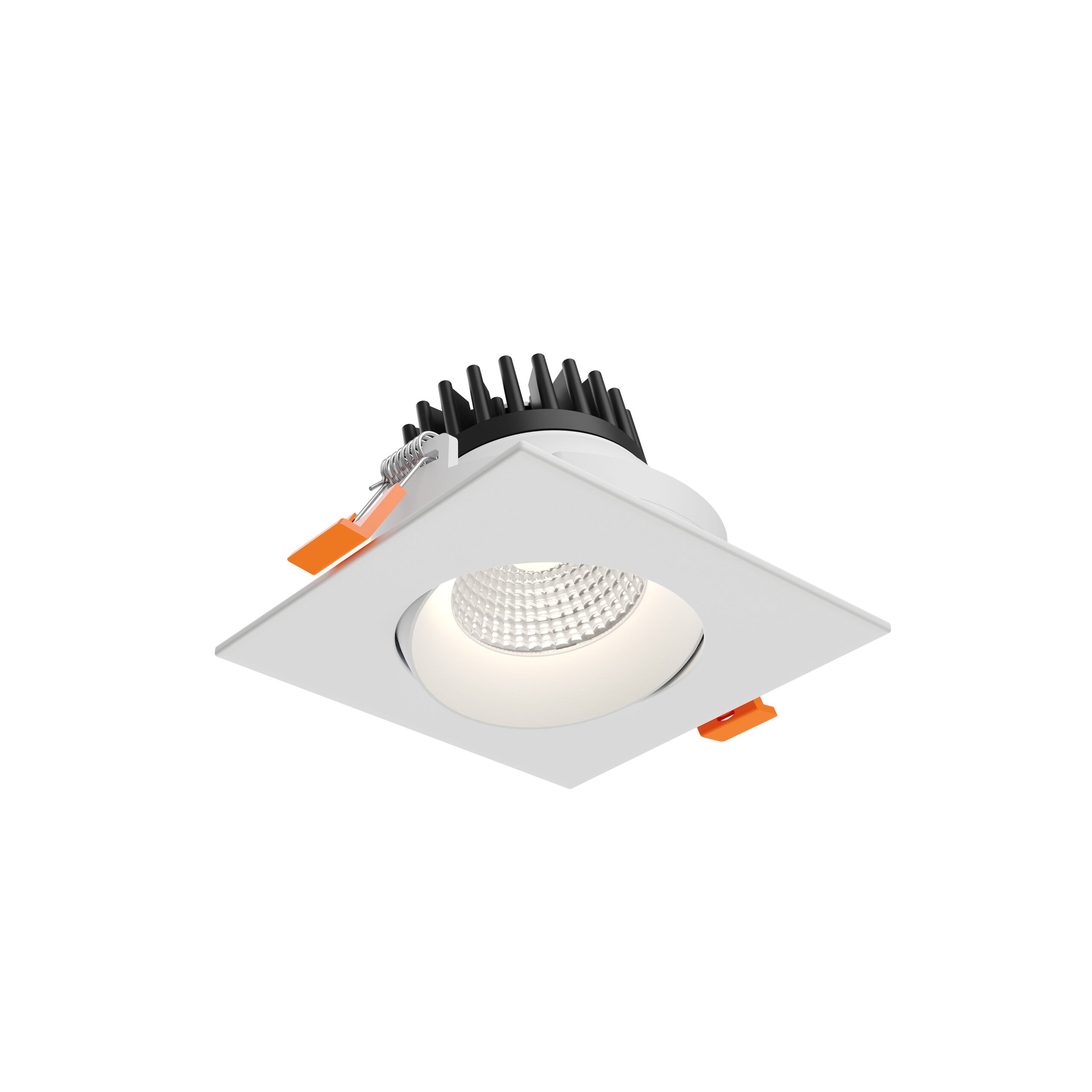 DALS Lighting GBR35SQ-CDW-WH 3.5″ Square Regressed Gimbal Downlight - 120V - CCT: 5CCT + 3000K – 2200K - Finish: White