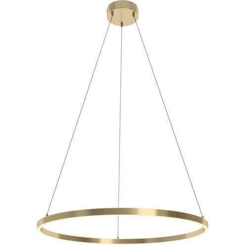 AFX Lighting GLOP36L30D1SB Glo Satin Brass 36-Inch Two-Light Integrated LED Pendant