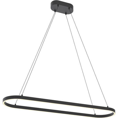 AFX Lighting GLOP4812L30D1BK Glo Black 1 Light 48 inch Linear Pendant Ceiling Light