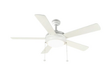 Westgate WFL-115-PC-5B-52-MCT-WH-WH 52" Plywood 5-Blade Ceiling Fan & Light, Wattage 20W, Multi-Color Temperature, Voltage 120V, White Finish