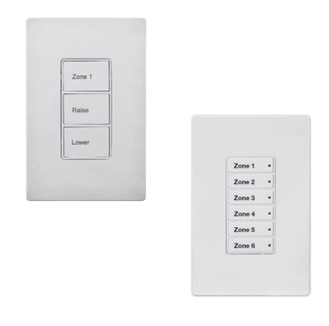 PLC Multipoint SWCAN02A 2-Pushbutton Remote Digital Wall Switch 24VDC, LED Indication, Decora Style, White Color (wall plate included)