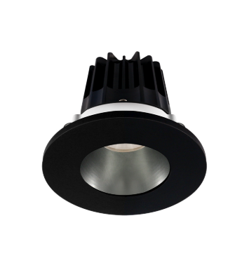 Lotus LED Lights LED-2-S8W2-3018K-2RRAK-2RPH-BK 2 inch Recessed Downlight LED, Wattage 8W, Color Temperature Dim to Warm 3000-1800K, Lumens 600 lm, 38° Beam Angle, Alzak Reflector, Round Pinhole Trim - Black