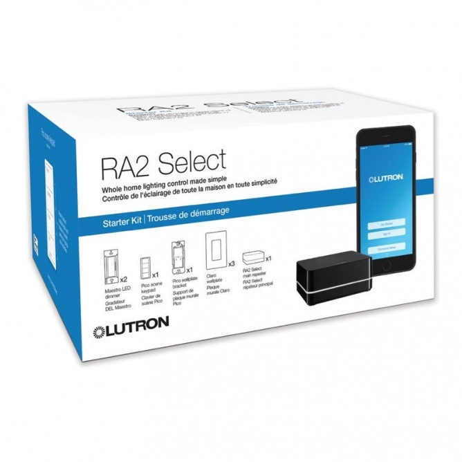 Lutron RR-SEL-KIT-1 RA2 Select Starter Kit 2 Dimmer Smart Lighting Control