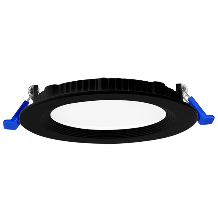 Lotus LED Lights JXL-CA04-T10W-5CCT-BK Lotus 4" Round Regressed Baffle Economy LED Downlight -10W - CCT 27K / 3K / 35K / 4K / 5K - Black