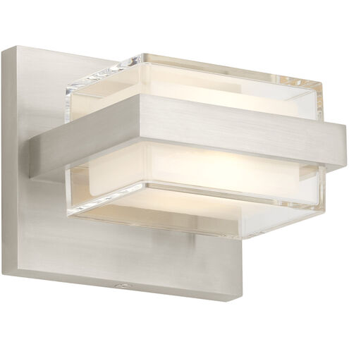 Visual Comfort Modern Collection 700BCKMD1S-LED930-277 Sean Lavin Kamden 5 Inch Satin Nickel Bath Vanity LED 11.8W 3000K