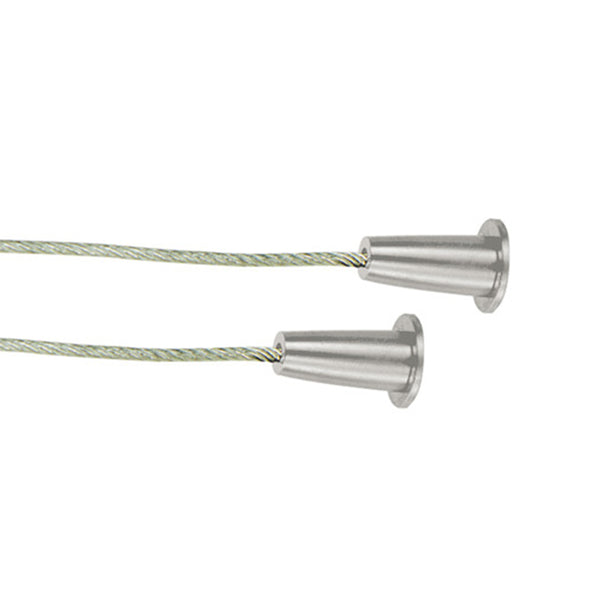 Visual Comfort Architectural 700KSOFT0S Kable Lite Soft Anchors - Satin Nickel - Pair - 1" Lengths - For Cable Separations