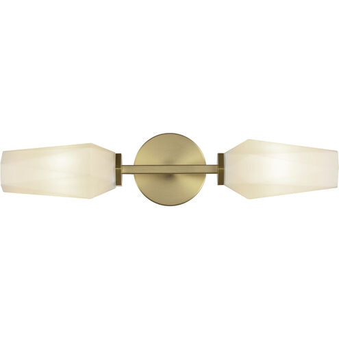 Alora Mood WV424720BGOP Krysta 2 Light 3.75 inch Bath Vanity Wall Light Brushed Gold Finish