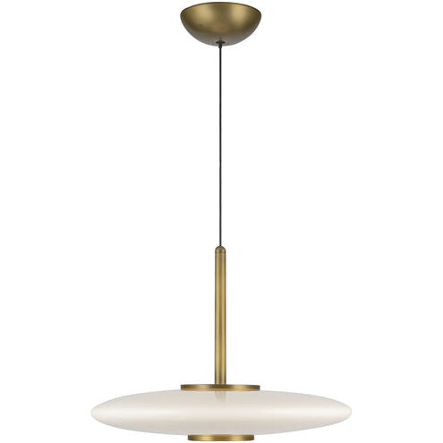 Kuzco Lighting PD37018-VB/GO-3WCCT-UNV Kyoto LED 17.75 inch Pendant Ceiling Light Opal Glass Vintage Brass Finish