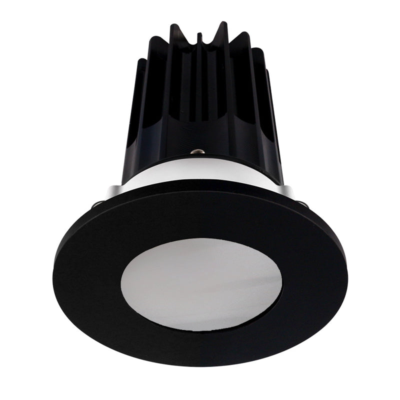 Lotus LED Lights LED-2-S8W2-30K-2RRBK-2RST-BK 8W 600LM Recessed LED Downlight - 3000K CCT - 38° Beam Angle with Black Reflector and Black Shower Trim