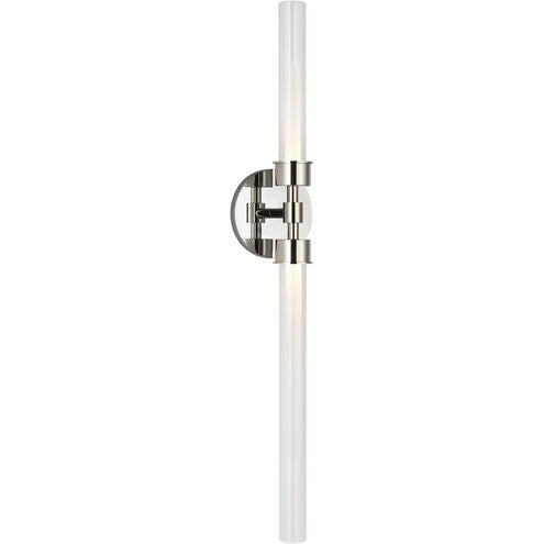 Visual Comfort Modern Collection 700BCLNG2B-LED930-277 Sean Lavin Linger LED Wall/Bath Light 3000K 90 CRI Nightshade Black